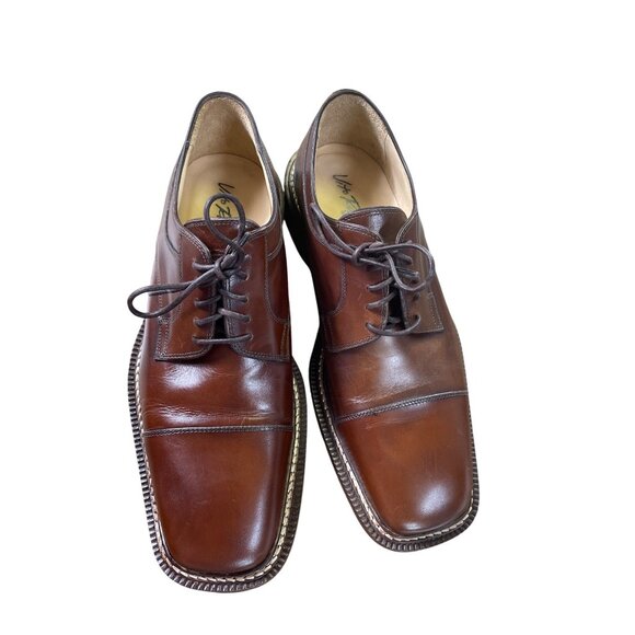 Vito Rufolo Mens Brown Leather Oxford Dress Shoes Size 11D SKU 8623 main image 8